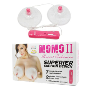 Baile MOMO Silicone Breast Enlargement Pump With Vibrating Nipple Stimulators