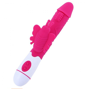 Double Butterfly Pink Rabbit Vibrator