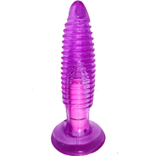 Jelly Vibrating Anal Plug With Suction