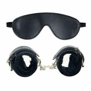 Leather Handcuff With Eye Mask
