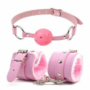 Pink Handcuffs And Mouth Ball