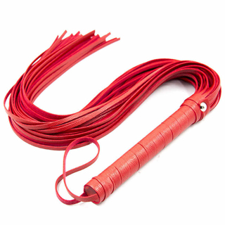 Red Soft Leather Whip