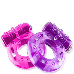 Rounded Vibrating Cock Ring 2pc